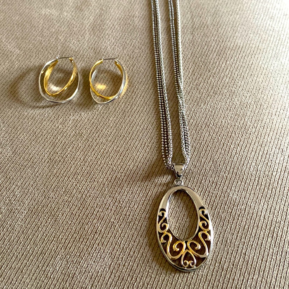 Lia Sophia Earrings/Necklace Set